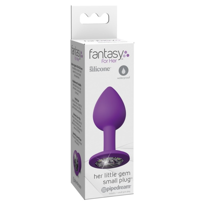 Fantasy For Her Butt Plug With Jewel Her Little Gem Small Purple Non-Vibrating butt plugs