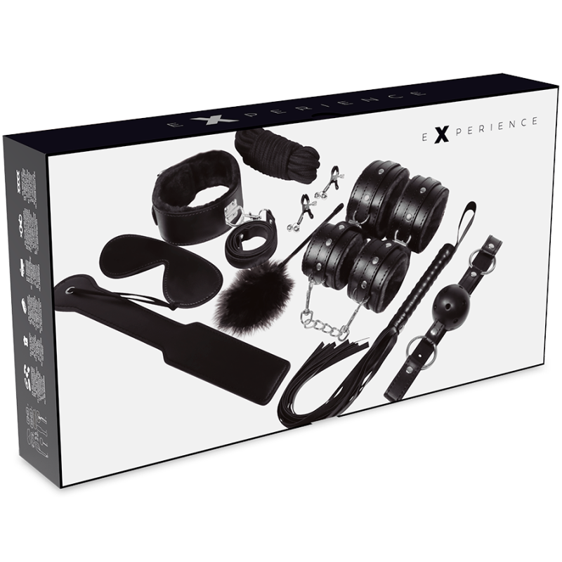 Experience BDSM Fetish Kit Experience 11 Pieces Black Series BDSM Kits