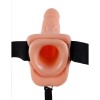 Fetish Fantasy Series Κούφιο Strap-On με Όρχεις Fetish Fantasy Series 18cm Μπεζ Ανδρικά Strap-On