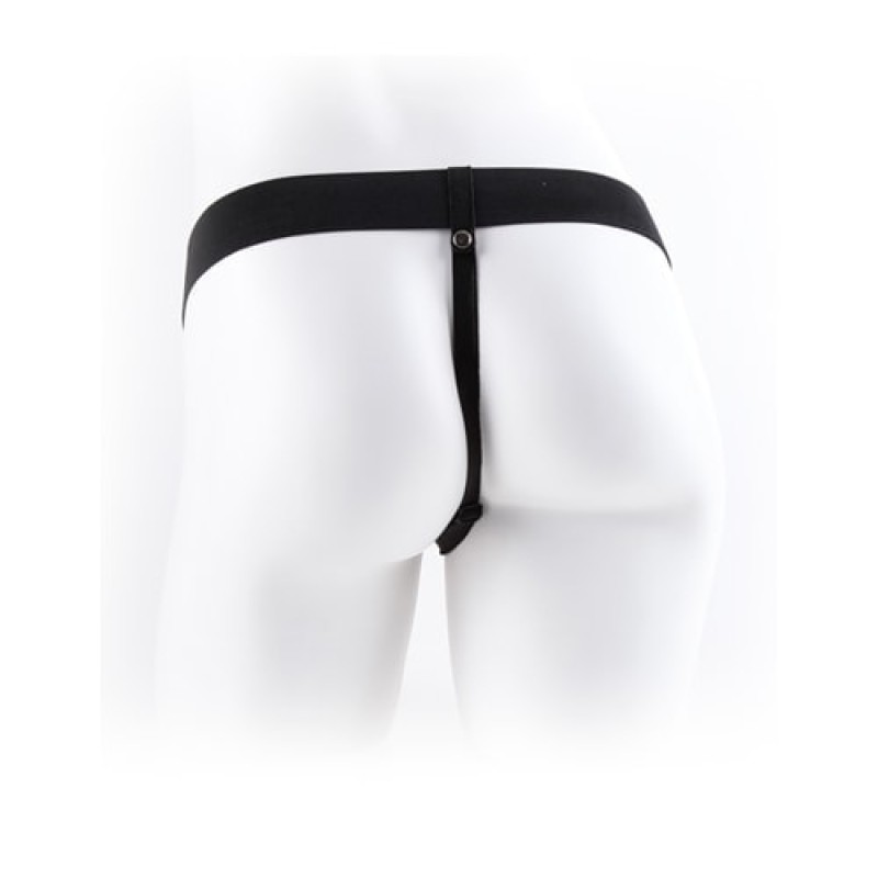 Fetish Fantasy Series Κούφιο Strap-On με Όρχεις Fetish Fantasy Series 18cm Μπεζ Ανδρικά Strap-On