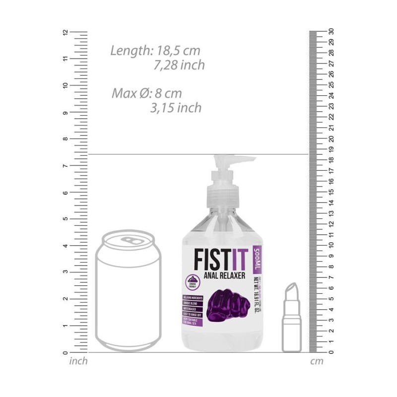FISTIT Λιπαντικό Gel Χαλάρωσης Πρωκτού Fist-It Anal Relaxer Pump 500ml Πρωκτικά