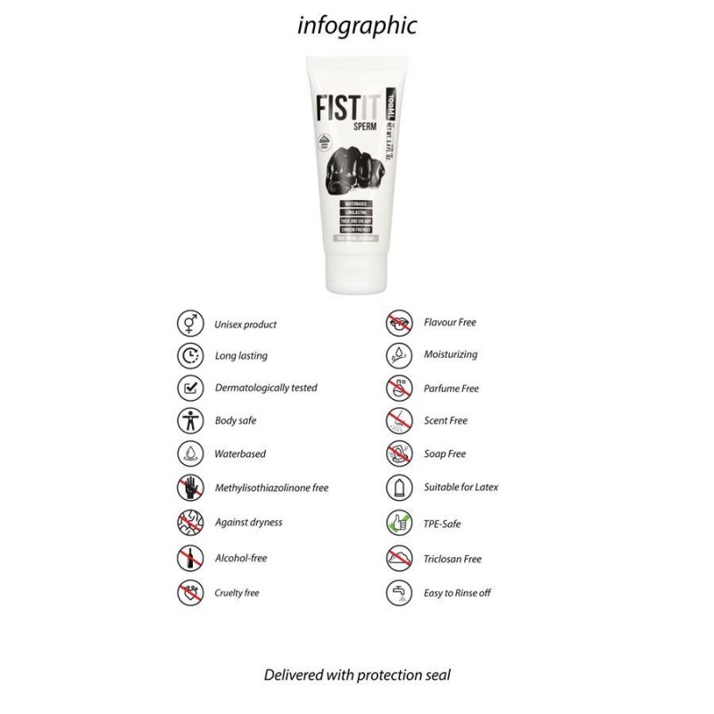 FISTIT Λιπαντικό Νερού Σε Μορφή Σπέρματος Fist-It Sperm 100ml Πρωκτικά