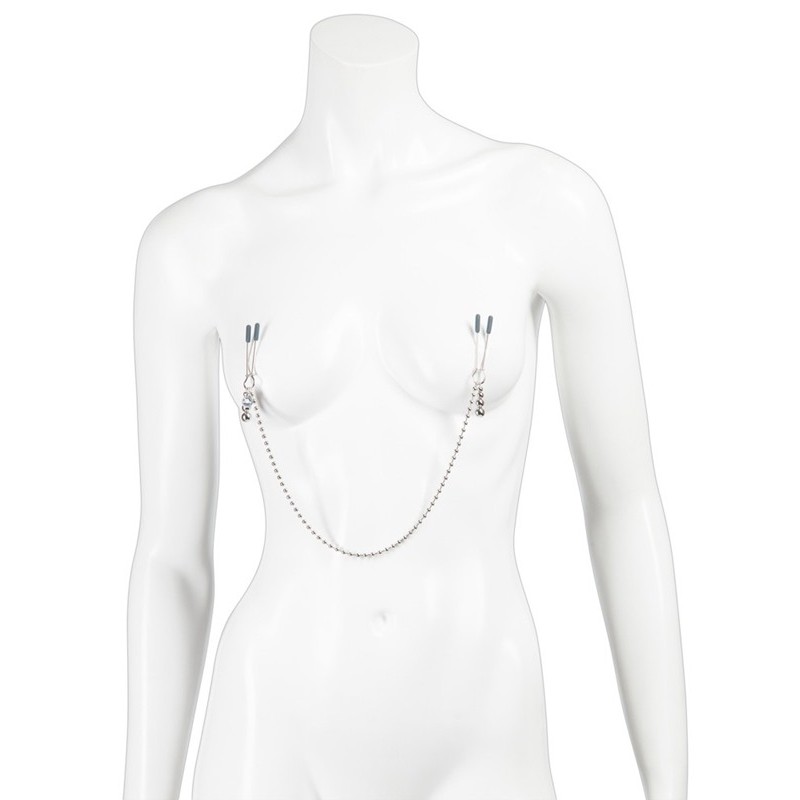 Nipple Clamps with Beaded Chain 50 Shades Of Grey At My Mercy Silver Fifty Shades of Grey Nipple Clamps with Beaded Chain 50 Shades Of Grey At My Mercy Silver Nipple Clamps