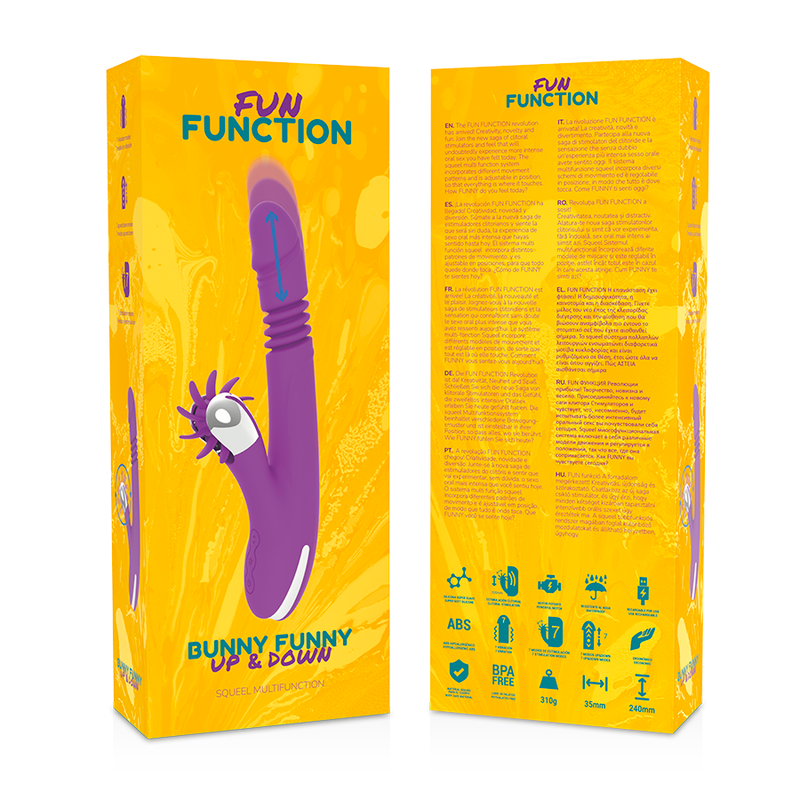 Rabbit Vibrator Up & Down Fun Factory Funny Purple Fun Factory Rabbit Vibrator Up & Down Fun Factory Funny Purple Solo Play