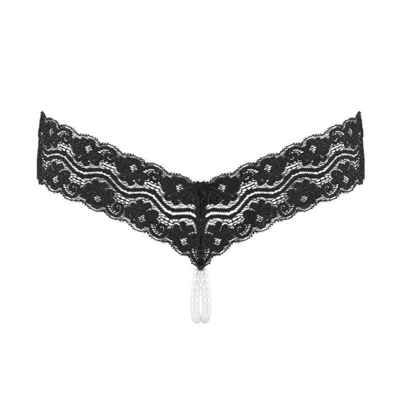 Underneath G-string με Πέρλες Mira Underneath Μαύρο Strings