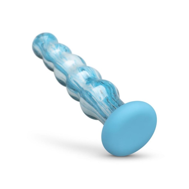 Gildo Γυάλινο Dildo Gildo Ocean Flow 17cm Μπλε Γυάλινα