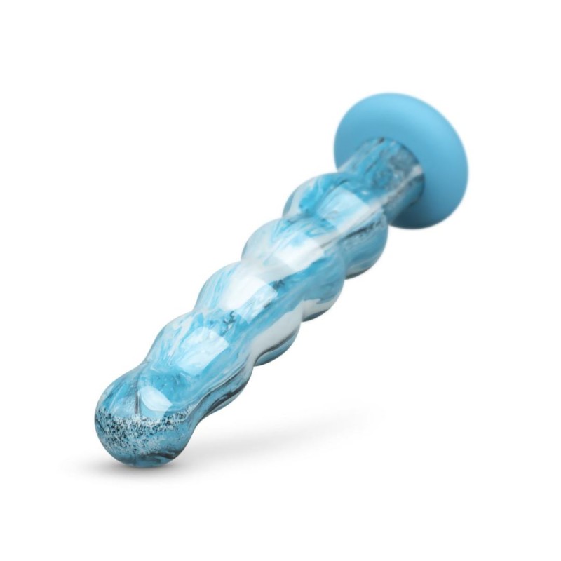 Gildo Γυάλινο Dildo Gildo Ocean Flow 17cm Μπλε Γυάλινα