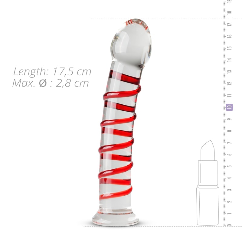 Gildo Γυάλινο Dildo Gildo No. 15 17.5cm Διαφανές Γυάλινα