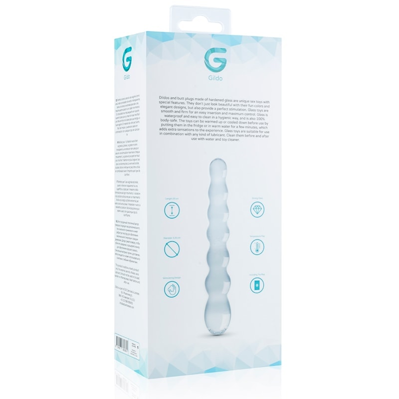 Gildo Glass Dildo Gildo No. 19 20cm Clear Glass