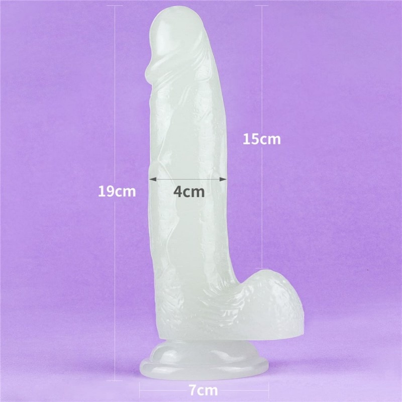 Lovetoy Jelly Dildo Lovetoy Lumino Play 19cm Clear Jelly