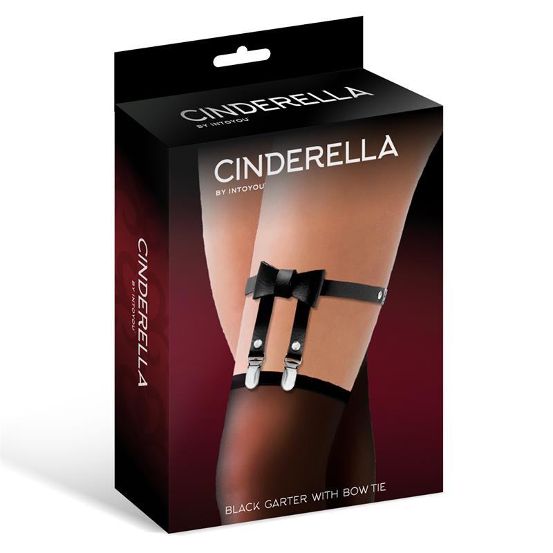 Cinderella Καλτσοδέτα Cinderella με Φιογκάκι Μαύρη Ζαρτιέρες & Καλτσοδέτες