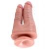 King Cock Διπλό Dildo King Cock Double Penetrator 21cm Μπεζ Διπλά