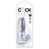 King Cock Jelly Dildo King Cock Ballsy 13cm Διαφανές Jelly