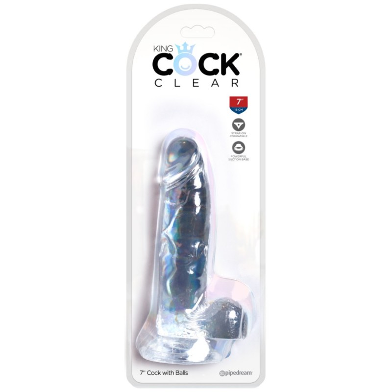 Jelly Dildo King Cock Ballsy 18cm Clear King Cock Jelly Dildo King Cock Ballsy 18cm Clear Jelly