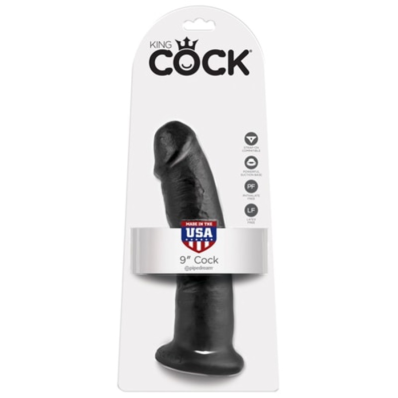 King Cock Realistic Dildo King Cock 23cm Black Realistic