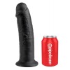 Realistic Dildo King Cock 25.4cm Black King Cock Realistic Dildo King Cock 25.4cm Black Realistic