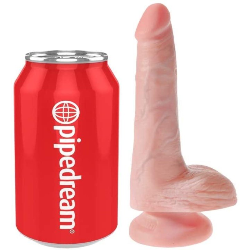 King Cock Ρεαλιστικό Dildo King Cock Ballsy 15cm Μπεζ Ρεαλιστικά