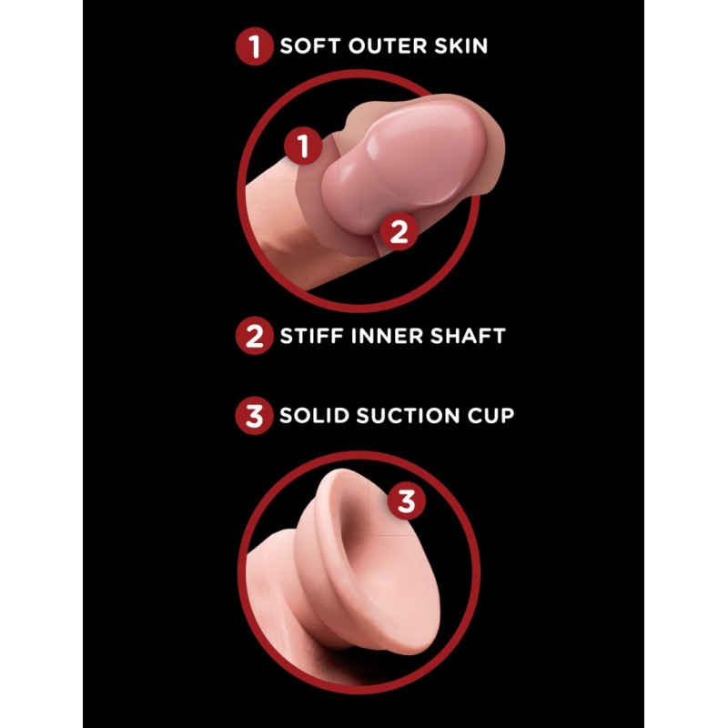 Realistic Dildo King Cock Plus Triple Density Cock with Swinging Balls 15.2cm Nude King Cock Realistic Dildo King Cock Plus Triple Density Cock with Swinging Balls 15.2cm Nude Realistic
