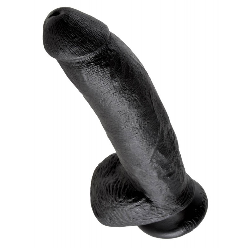 King Cock Realistic Dildo King Cock With Balls 23cm Black Realistic