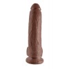 King Cock Ρεαλιστικό Dildo King Cock Με Όρχεις 23cm Καφέ Ρεαλιστικά