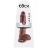 Realistic Dildo King Cock With Balls 25cm Brown King Cock Realistic Dildo King Cock With Balls 25cm Brown Realistic