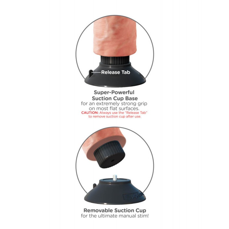 King Cock Ρεαλιστικός Δονητής King Cock 18cm Μπεζ Ρεαλιστικοί