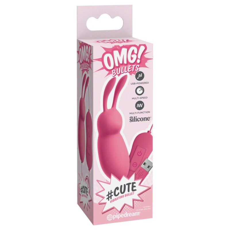 Pipedream Κλειτοριδικός Δονητής  #Cute USB Vibrating Bullet Ροζ Κλειτοριδικά
