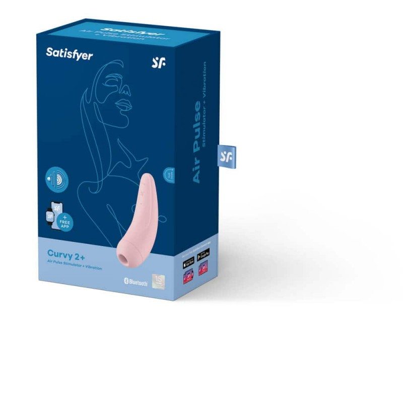 Clitoral Vibrator Satisfyer Curvy 2+ Pink Satisfyer Clitoral Vibrator Satisfyer Curvy 2+ Pink Clit Toys