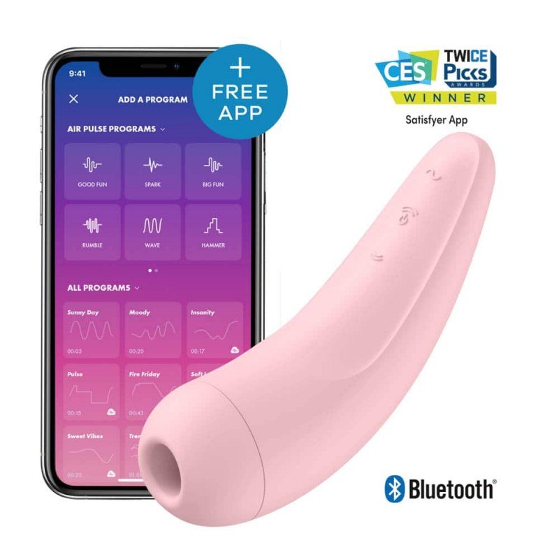 Clitoral Vibrator Satisfyer Curvy 2+ Pink Satisfyer Clitoral Vibrator Satisfyer Curvy 2+ Pink Clit Toys