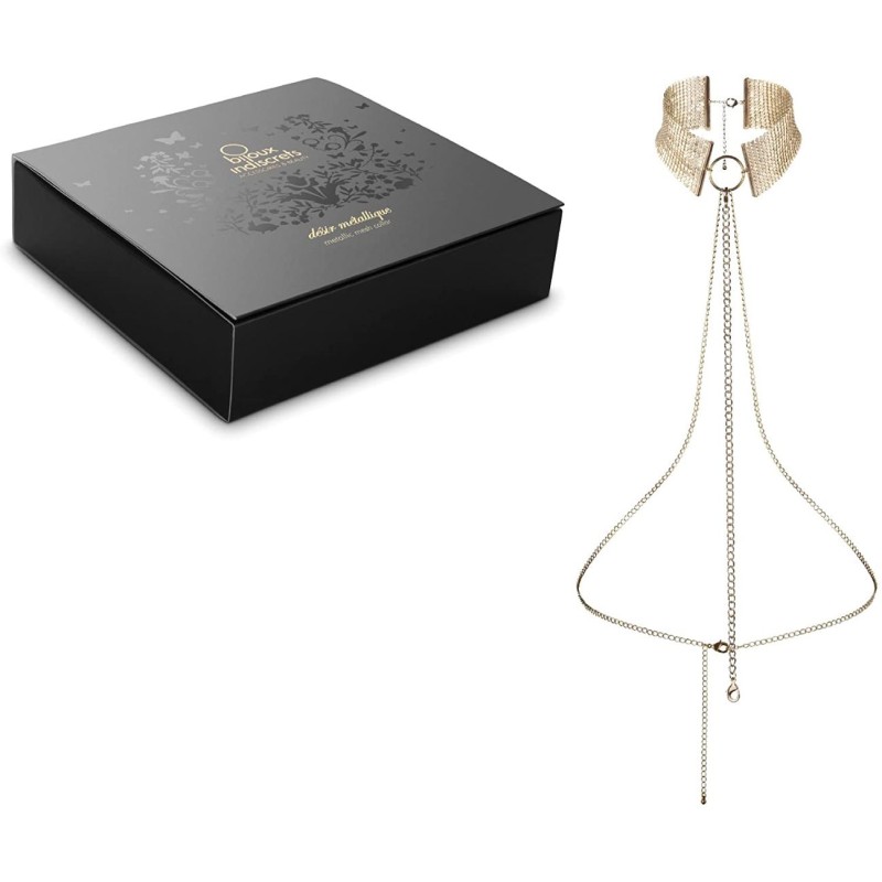 Bijoux Indiscrets Κολάρο Bijoux Indiscrets Désir Métallique Χρυσαφί Chokers & Στέκες