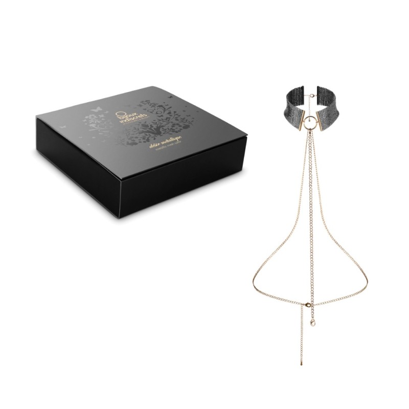 Bijoux Indiscrets Κολάρο Bijoux Indiscrets Désir Métallique Μαύρο Chokers & Στέκες
