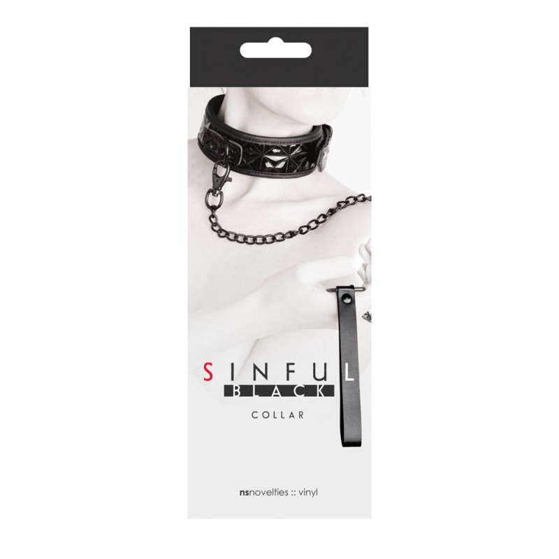 Collar NSnovelties Sinful Black NS Novelties Collar NSnovelties Sinful Black Collars