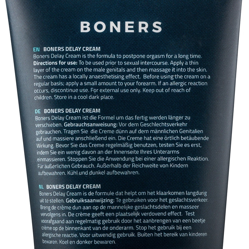 Boners Delay Cream Boners 100ml Delay
