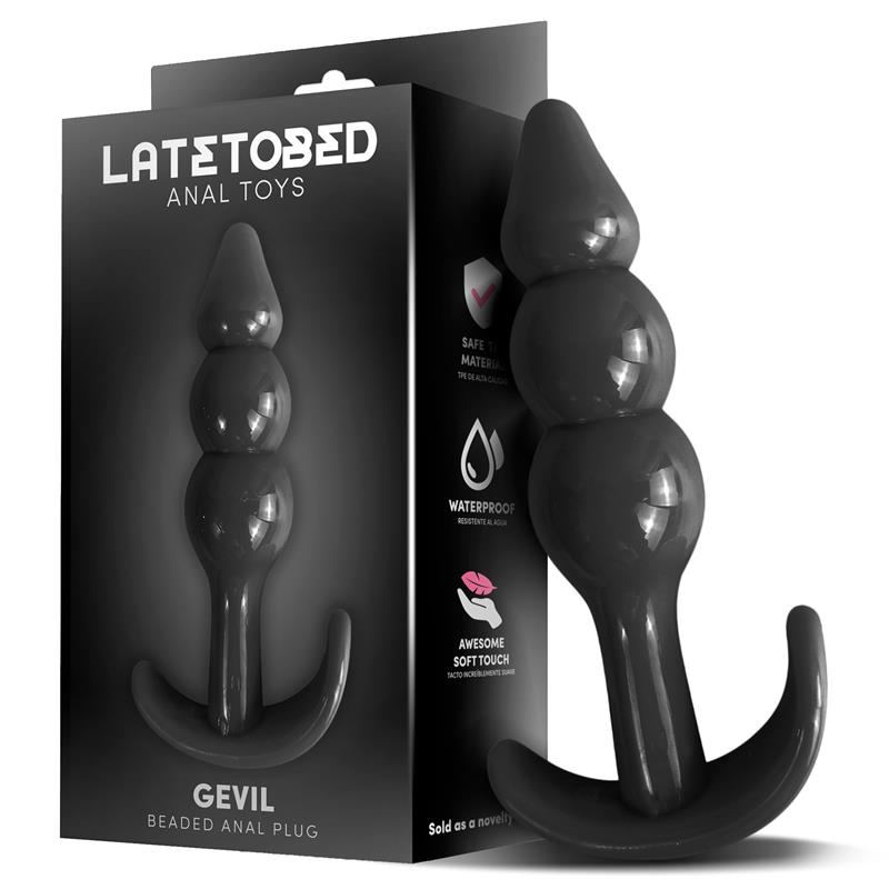 Latetobed Πρωκτική Σφήνα Latetobed Gevil Anchor Μαύρη Σφήνες χωρίς δόνηση