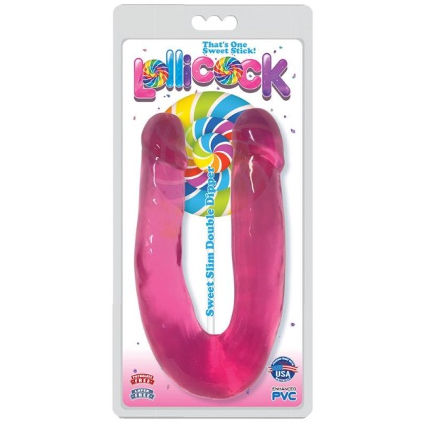 Διπλό Jelly Dildo Lollicock 36cm Ροζ