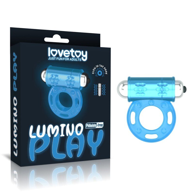 Lovetoy Δαχτυλίδι Πέους Φωσφοριζέ Lumino Play 1 Lovetoy Μπλε Δαχτυλίδια Πέους