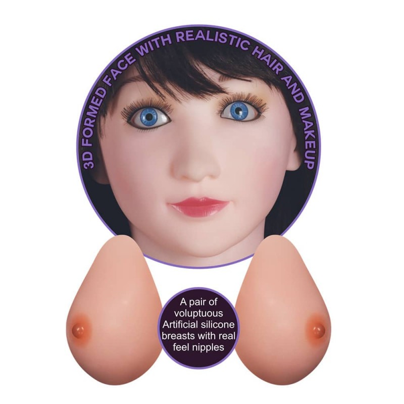 Lovetoy Super Love Doll Lovetoy Silicone Boobie Brunette Love Dolls