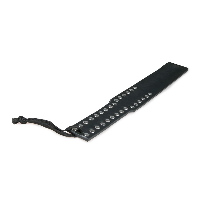 Easytoys – Fetish Collection Μακρύ Δερμάτινο Paddle Easytoys Studded Μαύρο Μαστίγια & Paddles