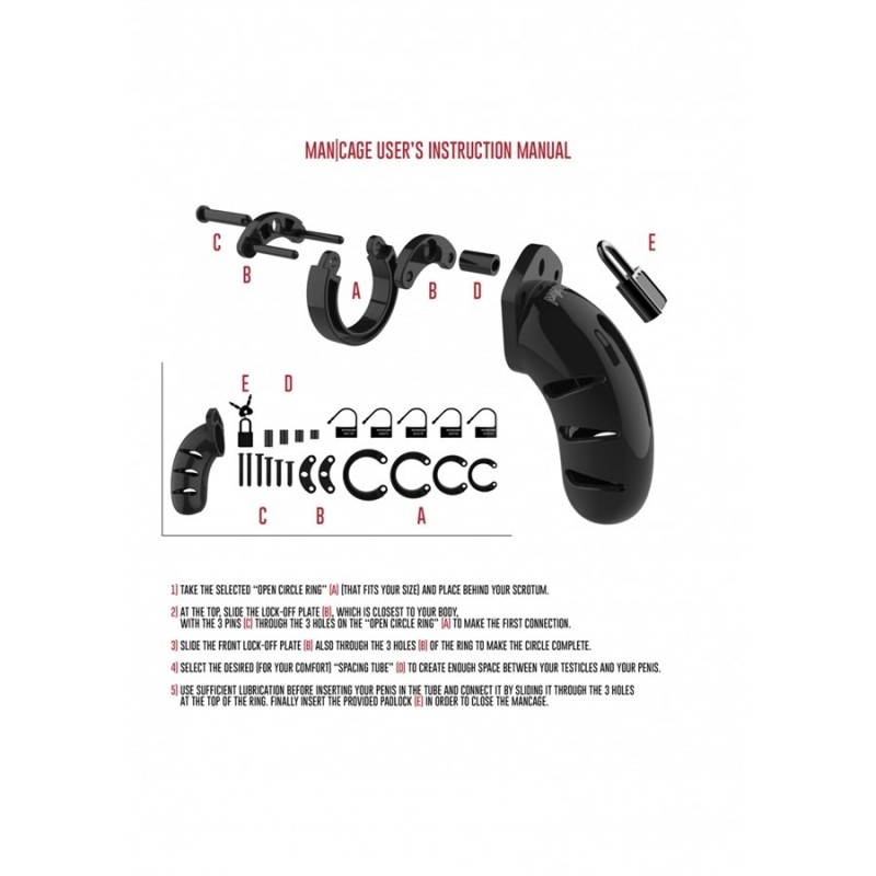 Cock Cage ManCage Model 3 Chastity 12 cm Black Mancage Cock Cage ManCage Model 3 Chastity 12 cm Black Cock Cages