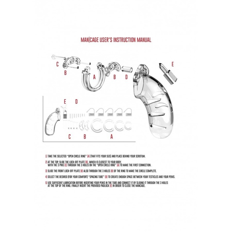 Cock Cage ManCage Model 3 Chastity 12 cm Clear Mancage Cock Cage ManCage Model 3 Chastity 12 cm Clear Cock Cages