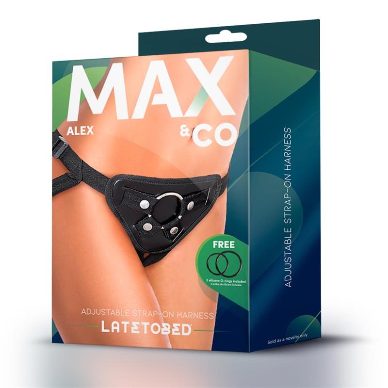 Max & Co Adjustable Strap-on Harness Alex Max & Co Black Womens Strap-On