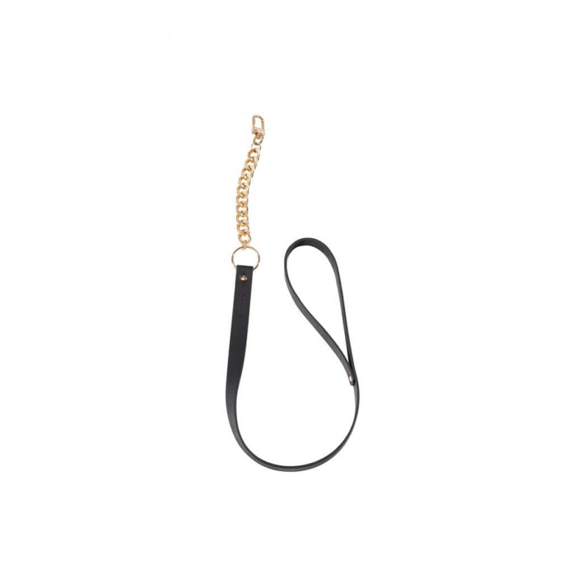 Bijoux Indiscrets Maze Wide Choker With Leash Black Κολάρα