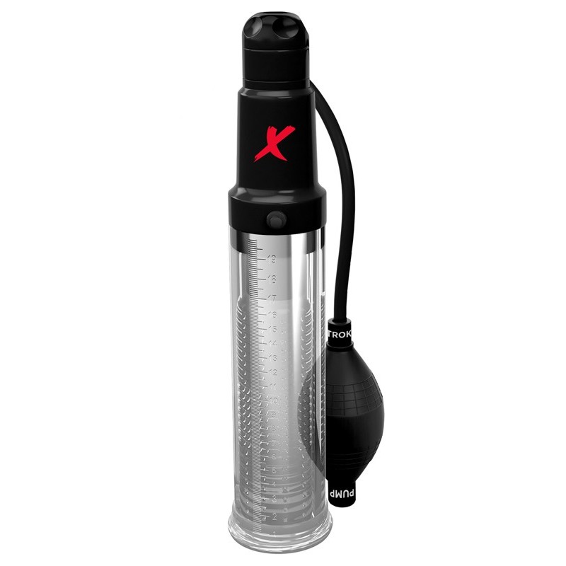 Pipedream Extreme Μεγεθυντής Πέους με Δόνηση Suck-N-Pump Stroker Διαφανής Μεγεθυντές Πέους