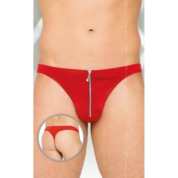 Ανδρικό Στρινγκ με Φερμουάρ Softline Thong 4501 Κόκκινο Ανδρικό Στρινγκ με Φερμουάρ Softline Thong 4501 Κόκκινο