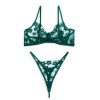 2 Piece Floral Stretch Lace Set Modern Ocean Green Modern Ocean 2 Piece Floral Stretch Lace Set Modern Ocean Green Underwear Set