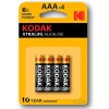 Kodak Batteries Kodak Xtralife Alkaline AAA 4pcs Batteries