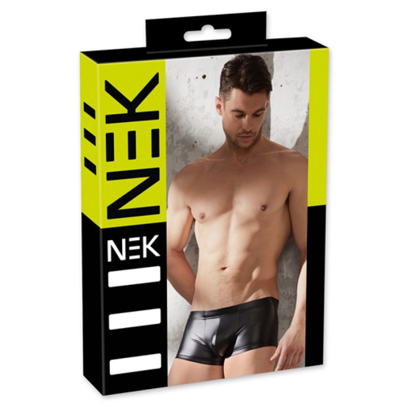 Ανδρικό Μποξεράκι Wetlook NEK Μαύρο NEK Ανδρικό Μποξεράκι Wetlook NEK Μαύρο Σλιπ & Μπόξερ