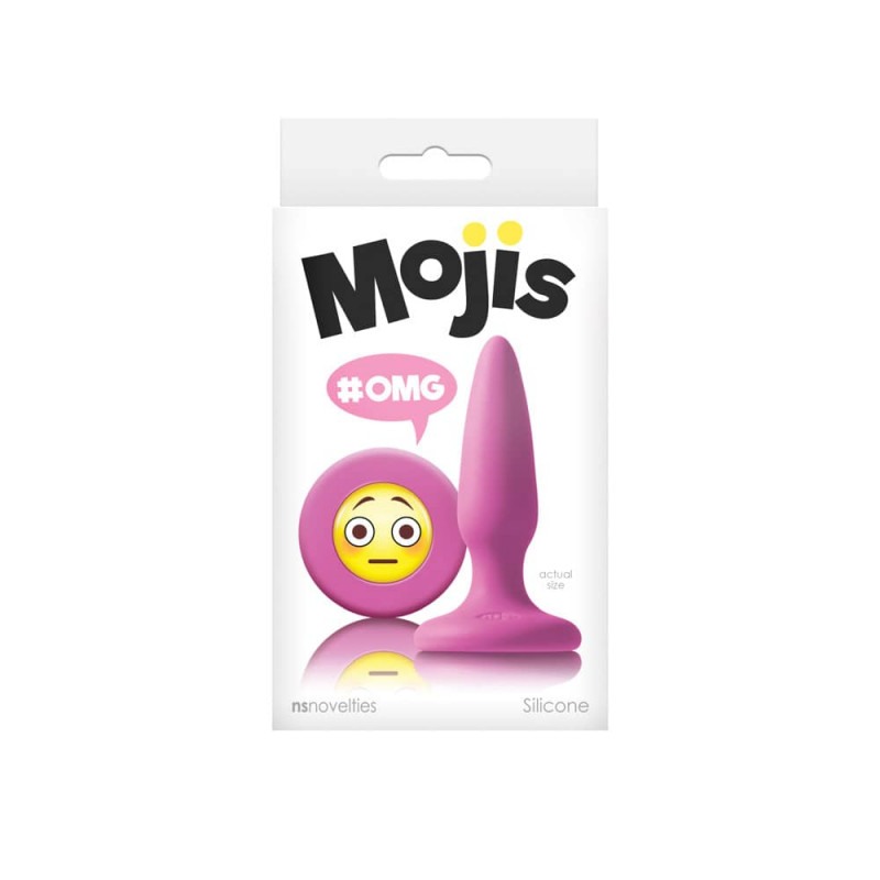 NS Novelties Butt Plug Mojis OMG Pink Non-Vibrating butt plugs