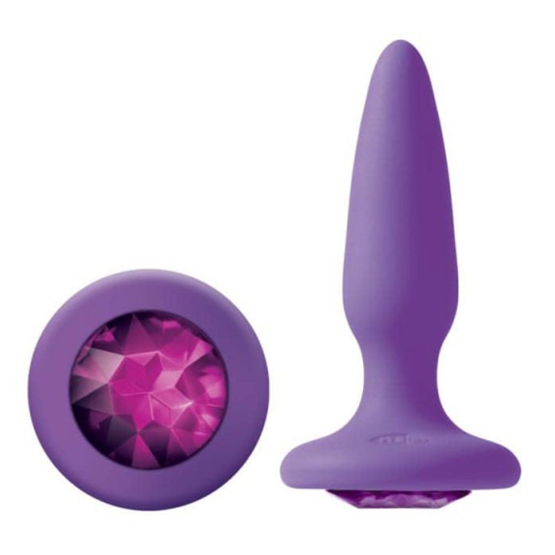 Butt Plug With Jewel Glams Mini Gem Purple NS Novelties Butt Plug With Jewel Glams Mini Gem Purple Beginners butt plugs