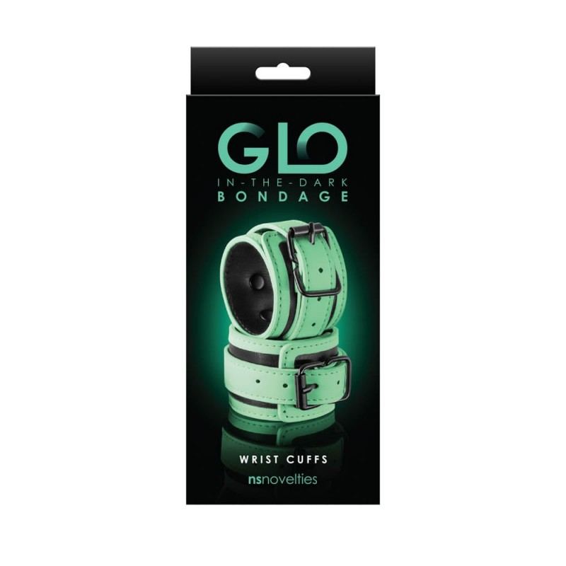 Χειροπέδες GLO Bondage Nsnovelties Φωσφοριζέ NS Novelties Χειροπέδες GLO Bondage Nsnovelties Φωσφοριζέ Δερμάτινες χειροπέδες